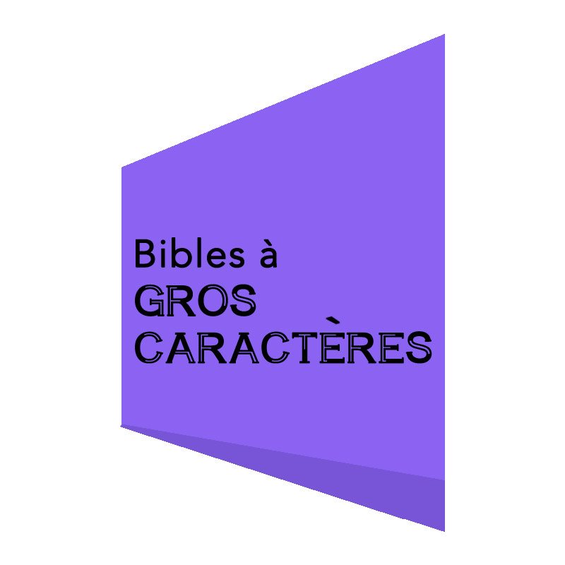 BIBLES À GROS CARACTÈRES