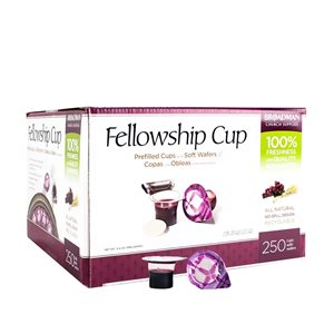 Communion-Fellowship Cup Prefilled with Grape Juice and Wafer (Box Of 250)