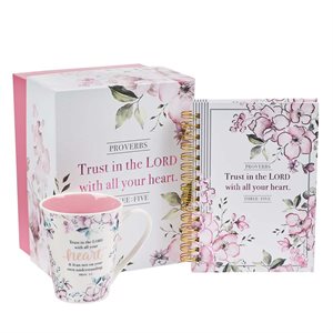 Kit Cadeau pour Femme - Tasse et Journal / Trust in the LORD Journal and Mug Boxed Gift Set for Women - Proverbs 3:5
