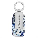 Porte-Clé / Be Still & Know Blue Floral Metal Keyring in Gift Tin - Psalm 46:10