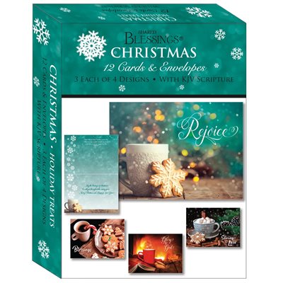 Boîte de 12 Cartes de Noël / Boxed Christmas Cards Holiday Treats