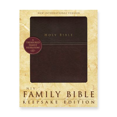 NIV Family Bible, Keepsake Edition - Imitation leather, burgundy