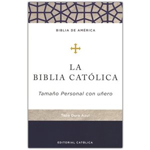 Biblia Catolica tapa dura, azul, tamaoo personal con uoero (Catholic Bible, Personal-Size - hardcover, blue)