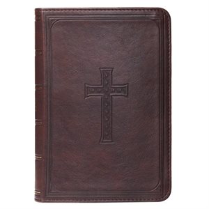 KJV Compact Large Print Lux-Leather DK Brown