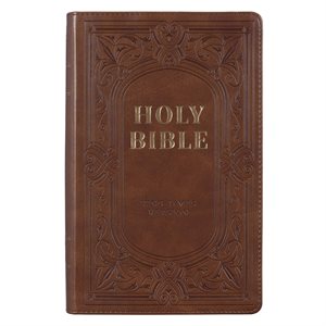 KJV Giant-Print Bible--imitation leather, brown
