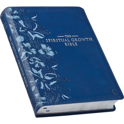 NLT Spiritual Growth Bible Navy Faux Leather