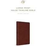 ESV Large Print Value Thinline Bible (TruTone, Chestnut), Leather, imitation, Brown