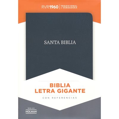 Biblia Letra Gigante con Ref. RVR 1960, Piel Fab. Negra, Ind. (RVR 1960 Giant-Print Ref. Bible, Bon. Leather, Black, Ind.)