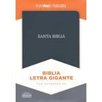 Biblia Letra Gigante con Ref. RVR 1960, Piel Fab. Negra, Ind. (RVR 1960 Giant-Print Ref. Bible, Bon. Leather, Black, Ind.)