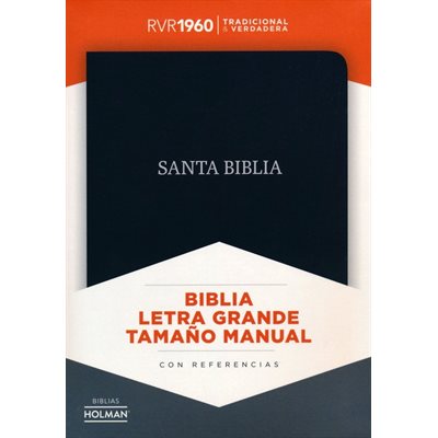 Biblia RVR 1960 Letra Gde. Tam. Manual, Piel Fabricada, Negro (RVR 1960 Lge.Print Pers.Size Bible, Bon.Leather, Black)