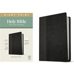 NLT Giant-Print Personal-Size Bible, Filament Enabled Edition - Soft leather-look, black / onyx