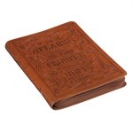 Classic Faux Leather Journal For I Know The Plans Jeremiah 29:11 Bible Verse Bible Verse Brown Inspirational Notebook, Lined Pages w / Scripture, Ribbon Marker, Zipper Closure