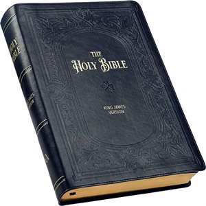 KJV Giant-Print Full-size Bible--soft leather-look, dark brown