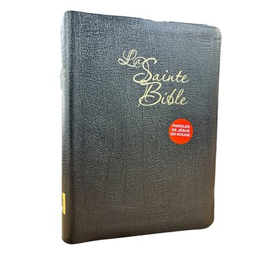 La Sainte Bible - Louis Segond (Gros Caractères, Paroles de Jésus en rouge, Noir, Tranches Dorées)