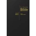 La Bible, version NEG, avec gros caractères - Couverture fibrocuir noire, tranche dorée et onglets