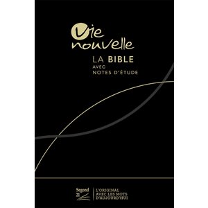 Bible Segond 21 (S21) avec Notes d’étude Vie nouvelle - Couverture Souple noire, tranche dorée, avec onglets imprimés et boîtier