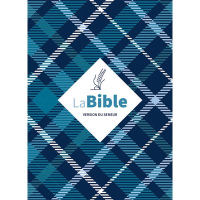 Bible, Version du Semeur 2015, Textile souple tissu carreaux, Tranche blanche 