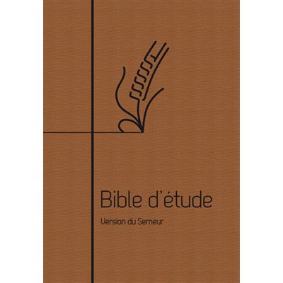 Bible d’Étude, version Semeur (Couverture souple brune, marron, tranche blanche)