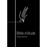 Bible d’étude, version Semeur, noire, cuir, tranche argentée, zip 