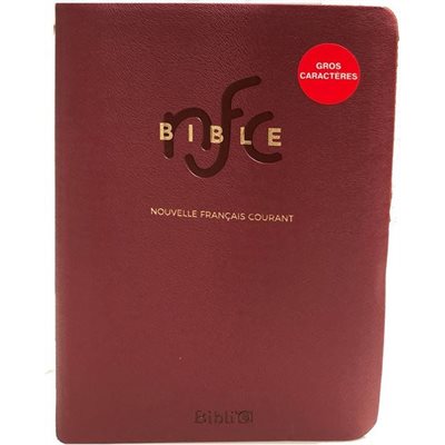 La Bible Version Nouvelle Français Courant, Gros Caractères, Rouge, Édition Catholique